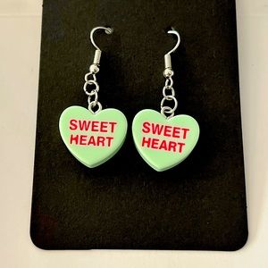 Valentine sweetheart, heart earrings